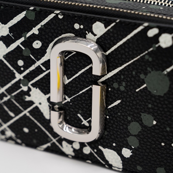 Marc Jacobs Paint Splatter Black multicolor Snapshot Bag Shoulder - Picture 7 of 9